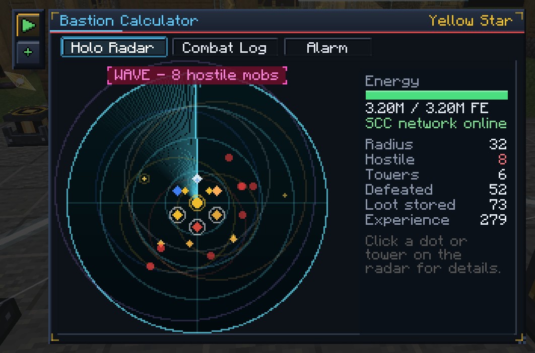 The holo radar of the Bastion Calculator