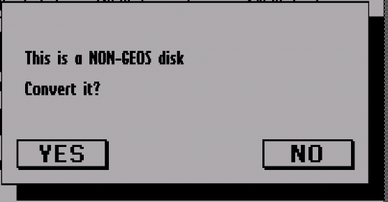 Non GEOS disk message