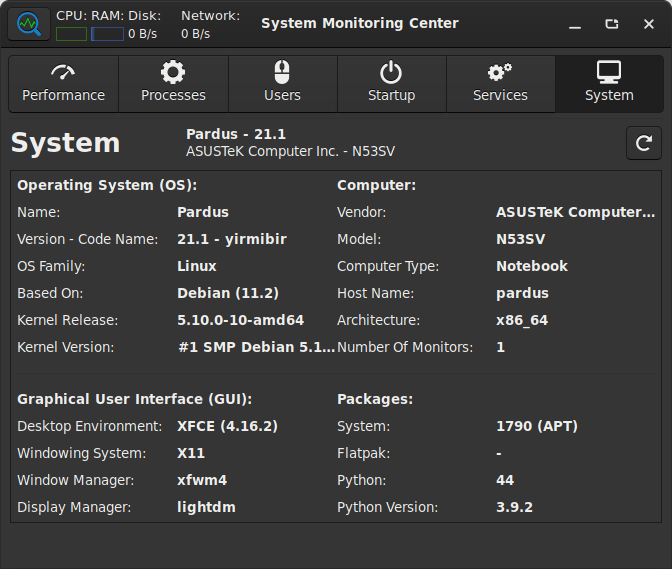 System Monitoring Center