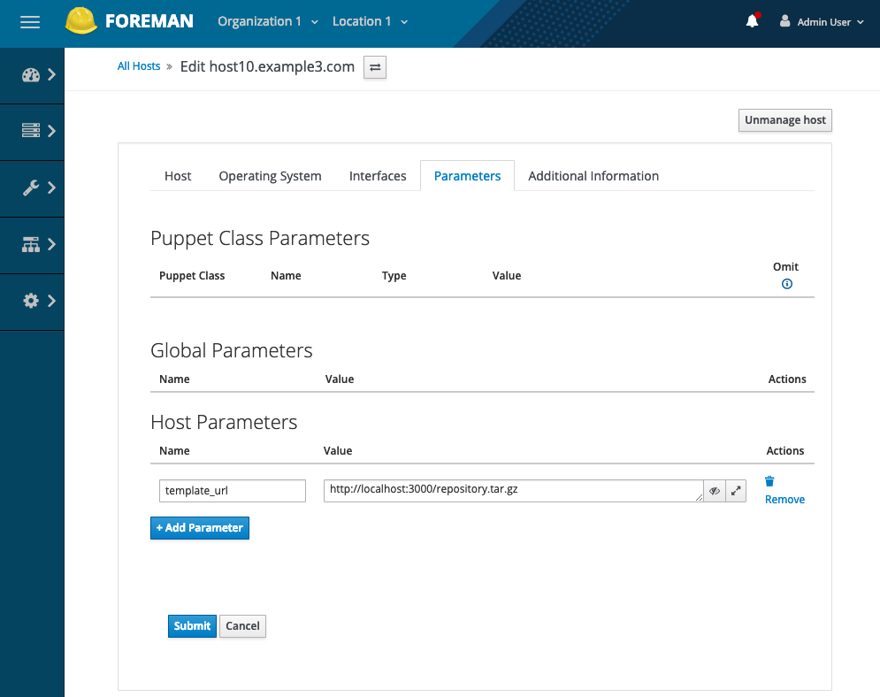 Host Parameters