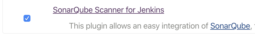 SonarQube Scanner for Jenkins