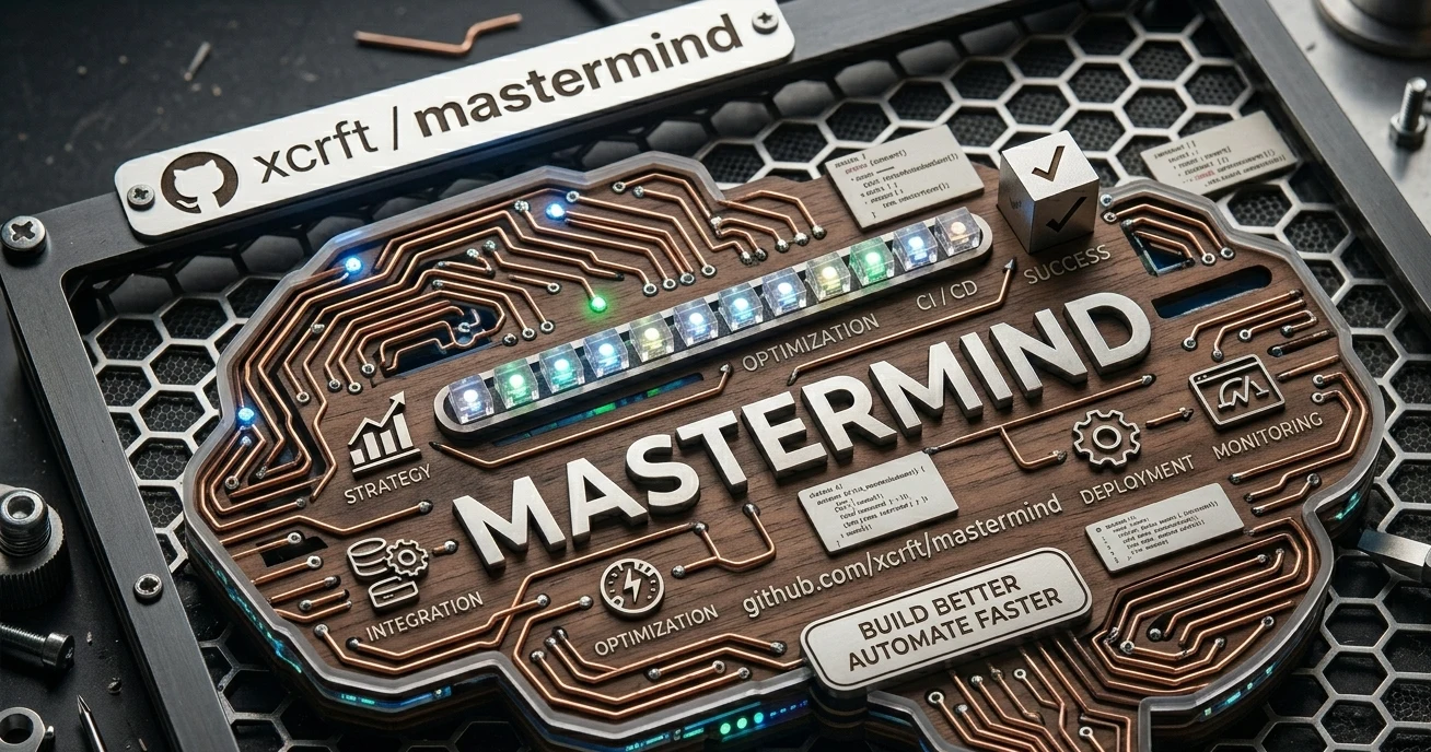 mastermind — circuit-board logo, xcrft/mastermind
