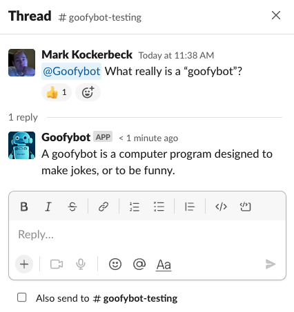 Goofybot Example