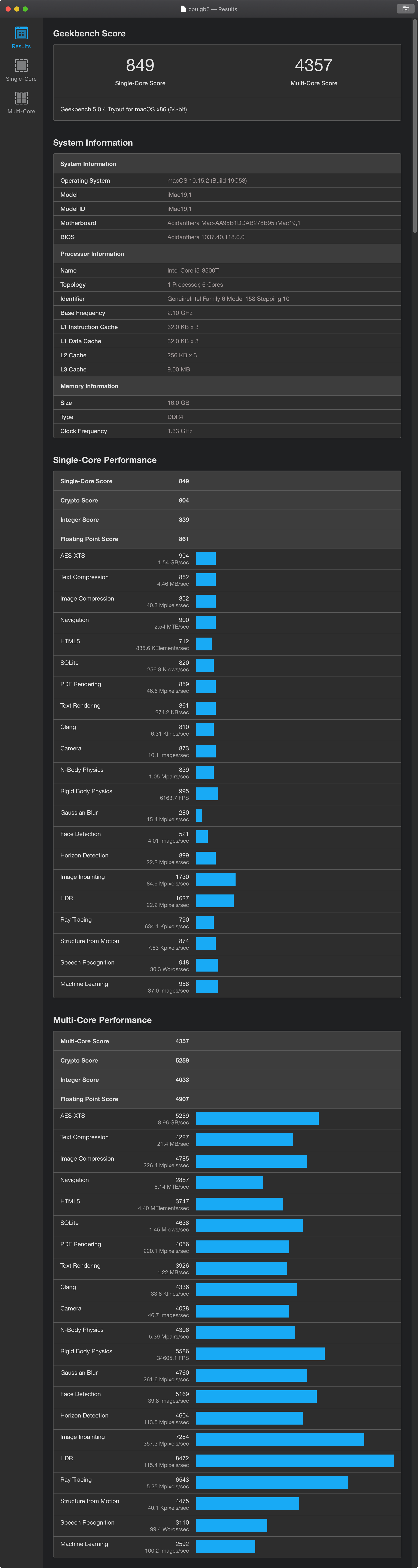 Geekbench 5 CPU