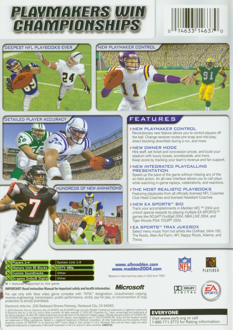 Madden NFL 2004 Images - LaunchBox Games Database