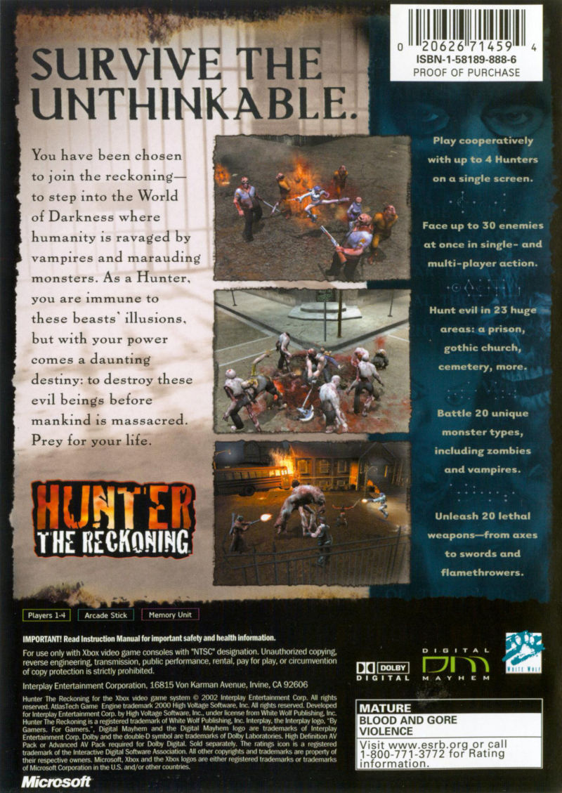 Hunter: The Reckoning Compatibility | xemu: Original Xbox Emulator