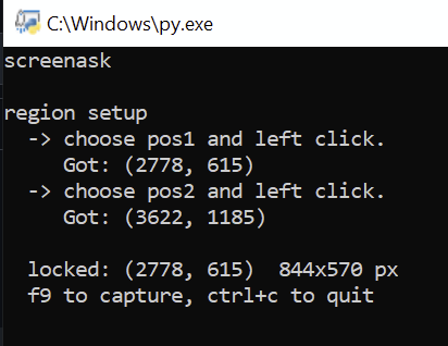 cli of screenask