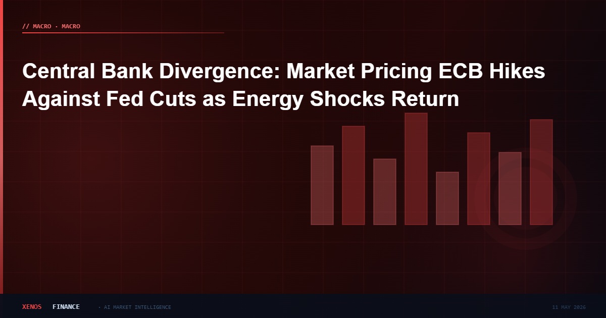 Central Bank Divergence: Market Pricing ECB Hikes Against Fed Cuts as Energy Shocks Return