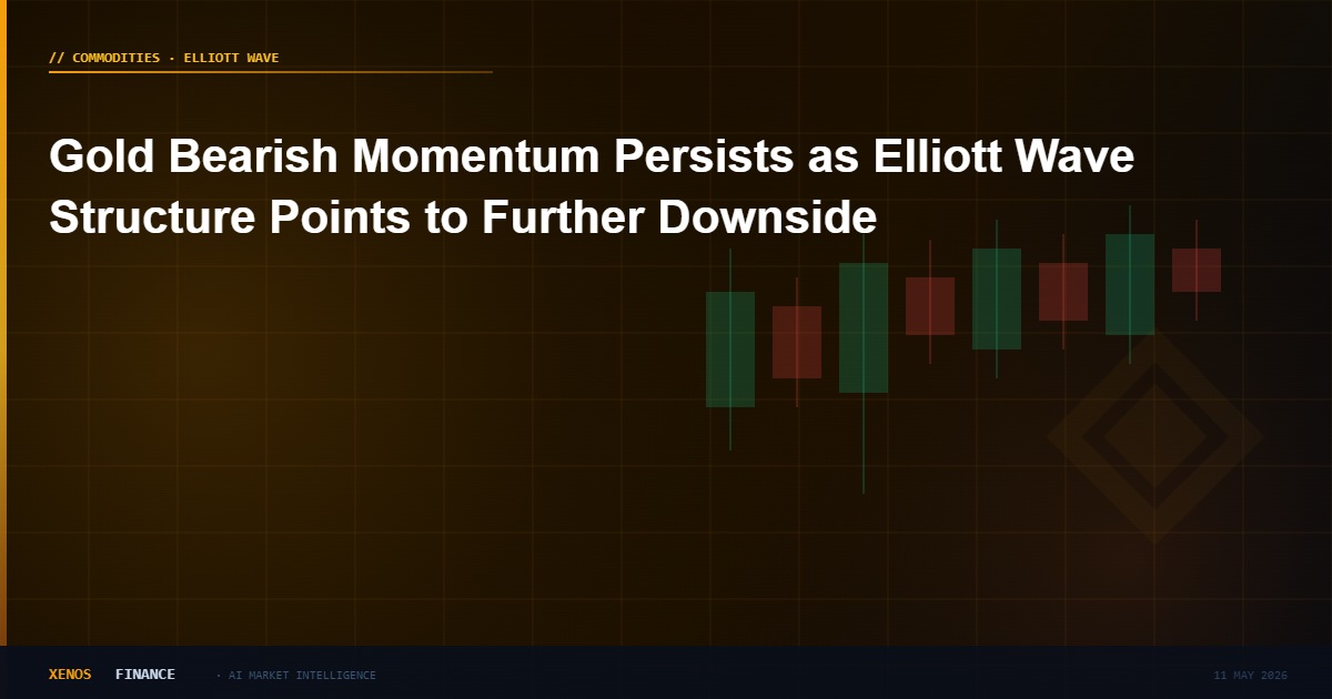 Gold Bearish Momentum Persists as Elliott Wave Structure Points to Further Downside