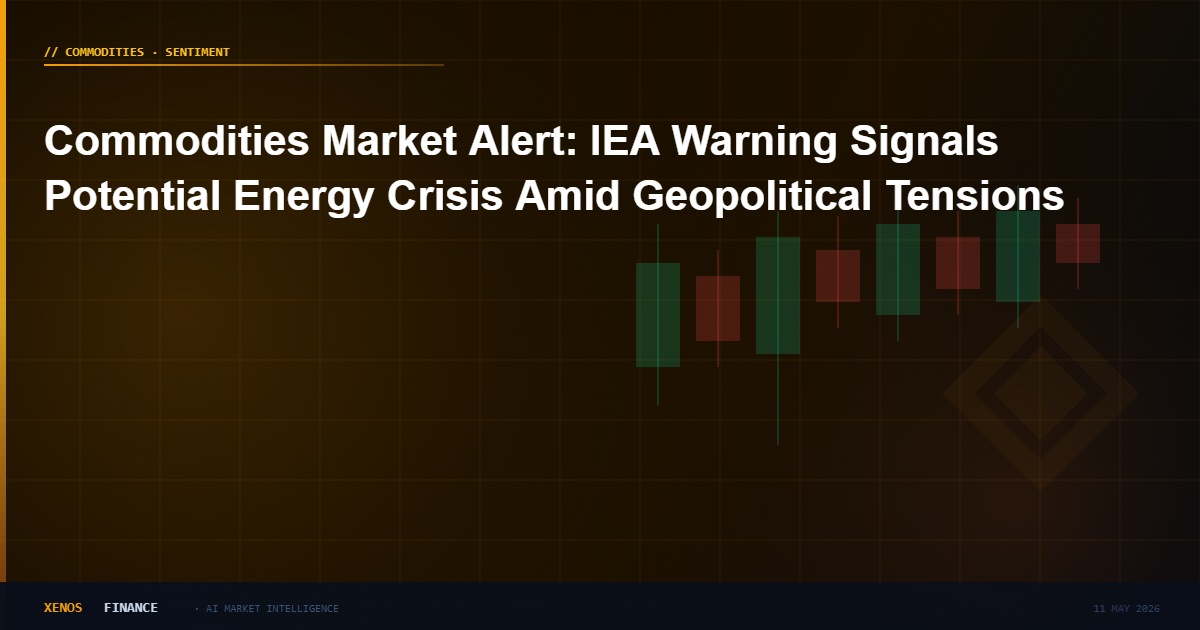 Commodities Market Alert: IEA Warning Signals Potential Energy Crisis Amid Geopolitical Tensions