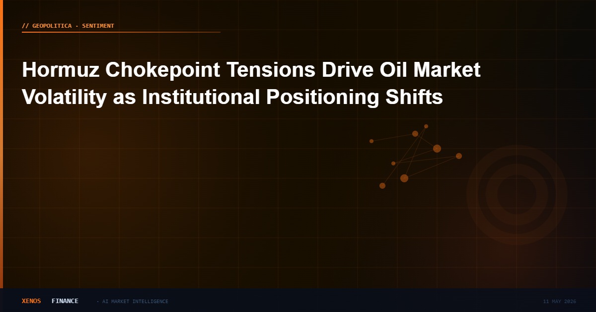 Hormuz Chokepoint Tensions Drive Oil Market Volatility as Institutional Positioning Shifts