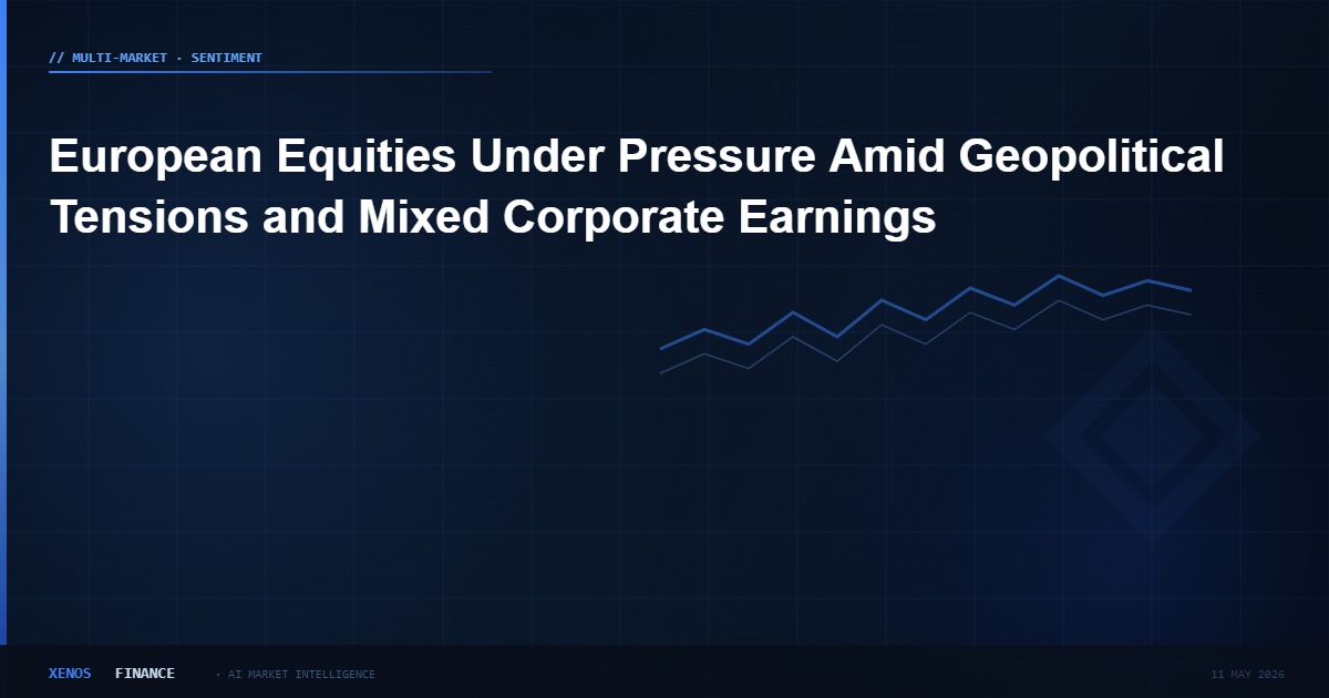 European Equities Under Pressure Amid Geopolitical Tensions and Mixed Corporate Earnings