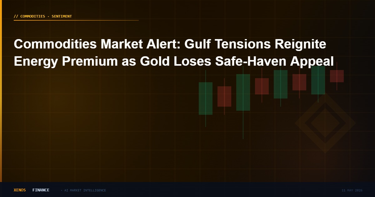 Commodities Market Alert: Gulf Tensions Reignite Energy Premium as Gold Loses Safe-Haven Appeal