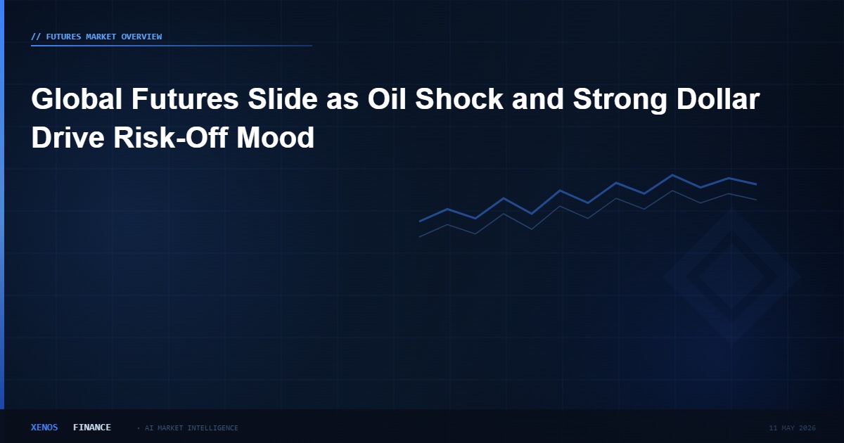 Global Futures Slide as Oil Shock and Strong Dollar Drive Risk-Off Mood