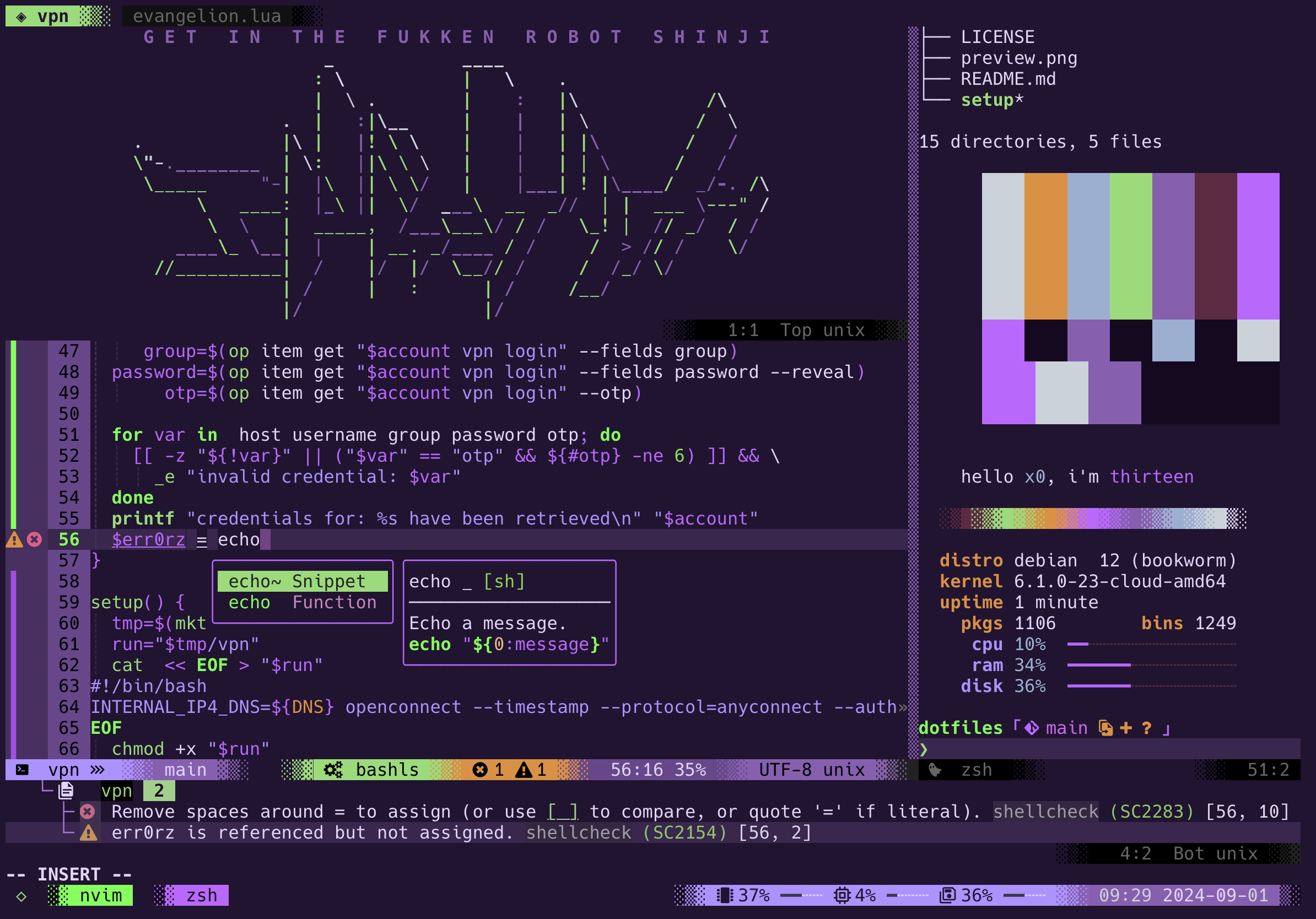 GitHub - meain/dotfiles: If there is a shell, there is a way!