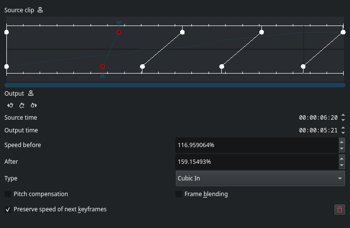 Type selector showing Cubic In
