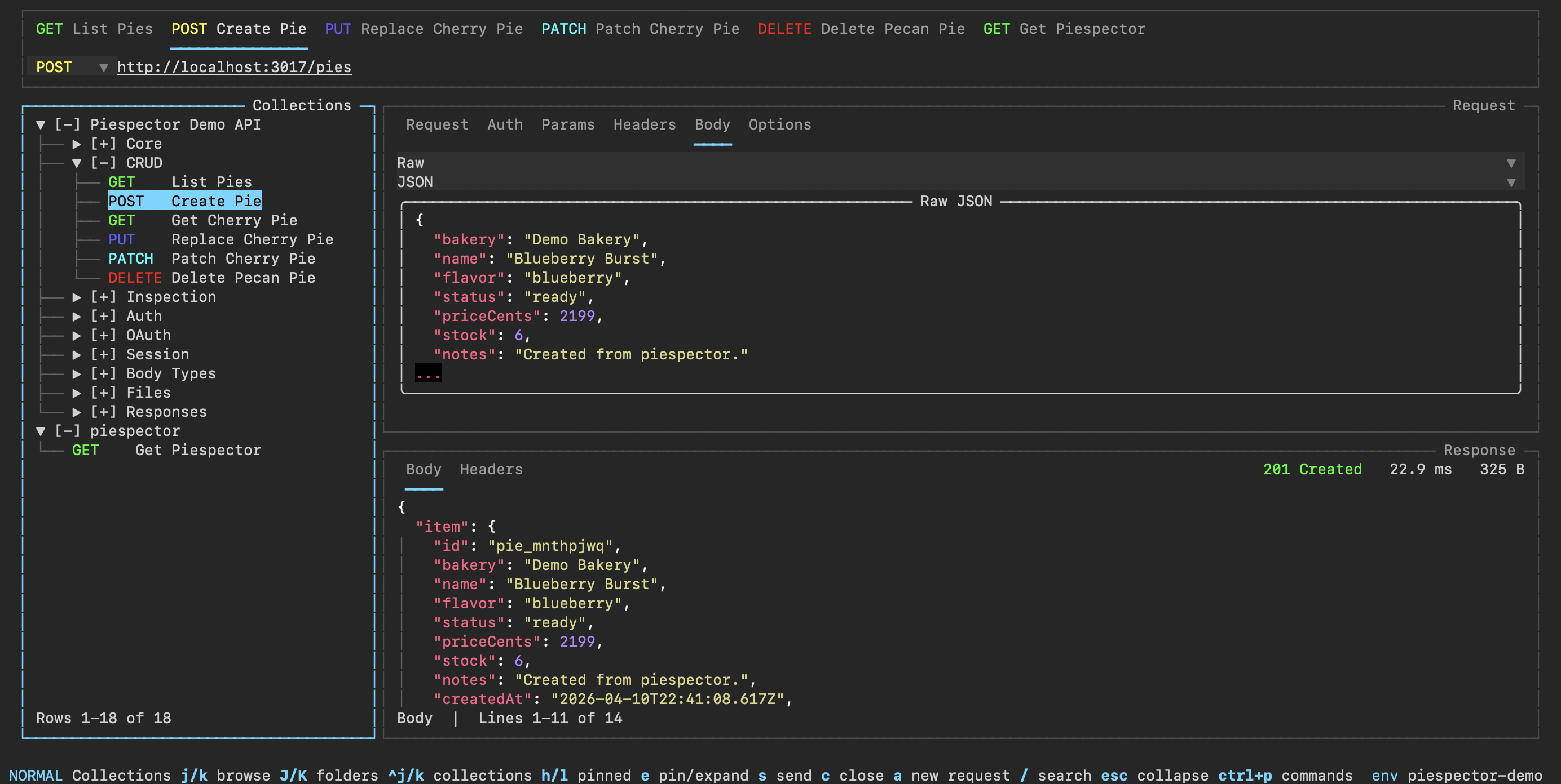 piespector screenshot
