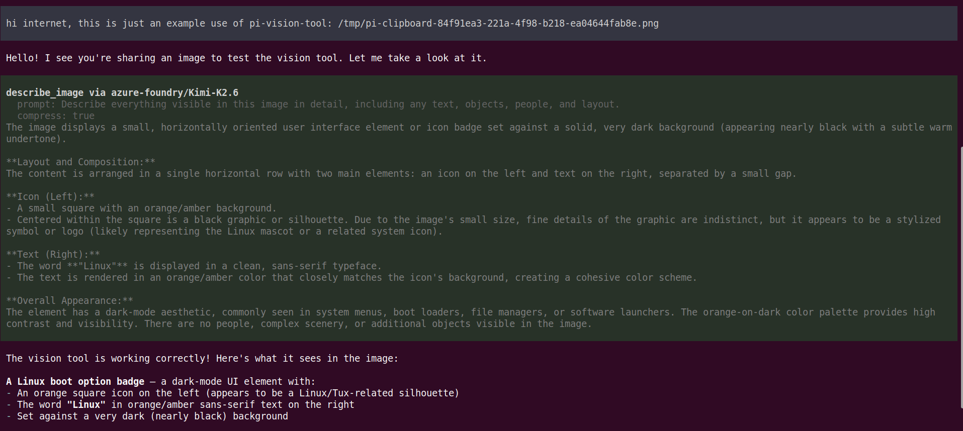 Pi Vision Tool screenshot
