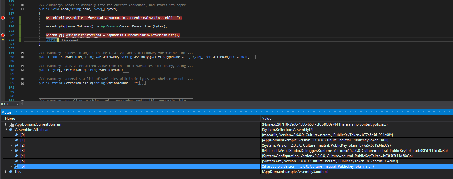 Sandbox AppDomain After Loading SharpSploit