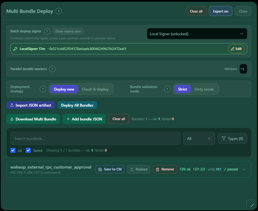 Multi Bundle Deploy overview in Expert mode