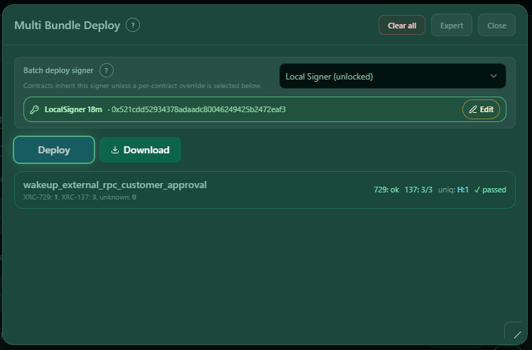 Simple mode deploy workspace