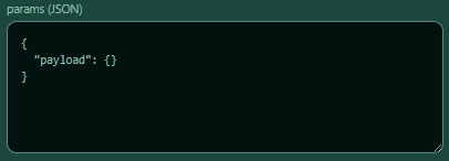params JSON editor