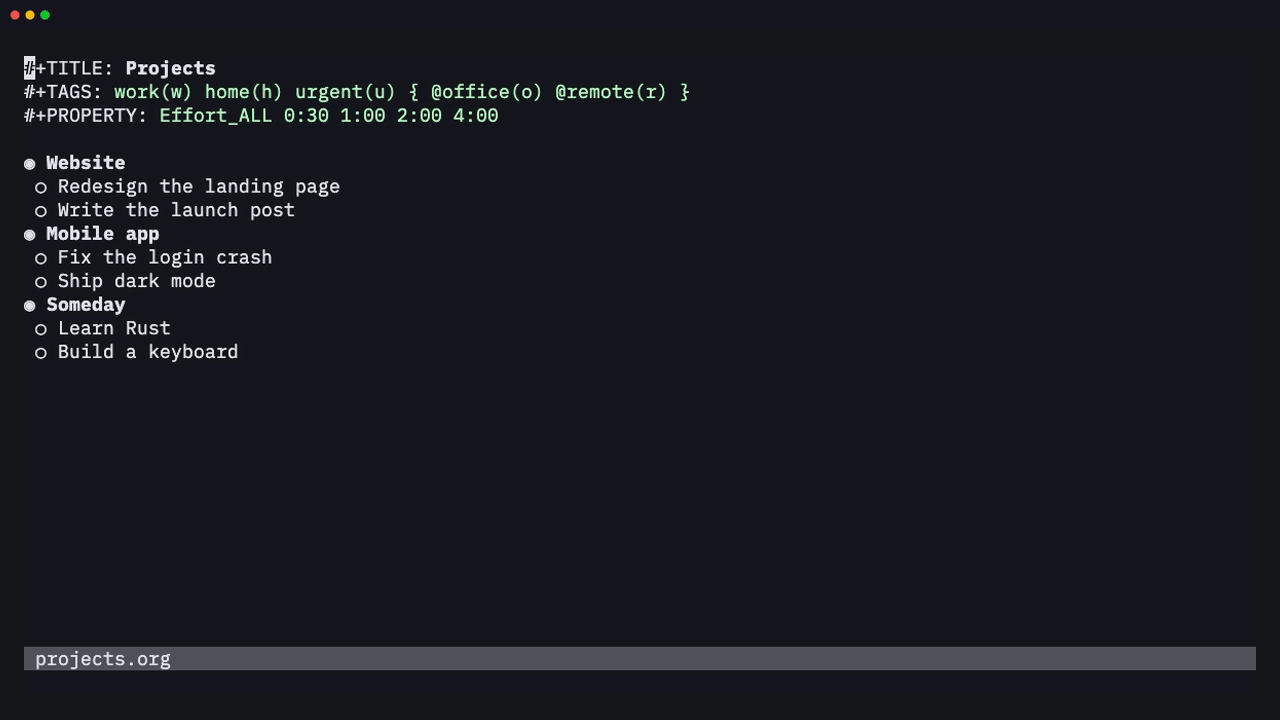 Fuzzy-finding a heading in the file, then with the Emacs key