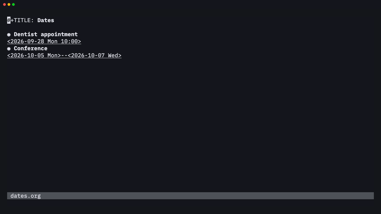 Shifting a date by days, changing the hour and minutes in place, then opening the agenda on a date range
