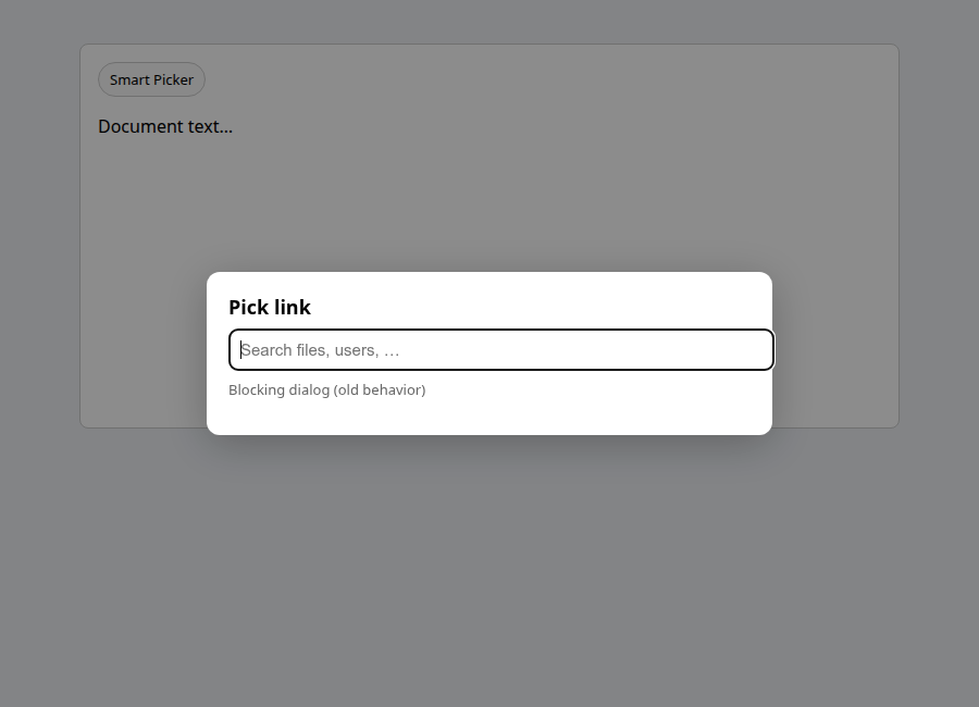 Smart picker dialog