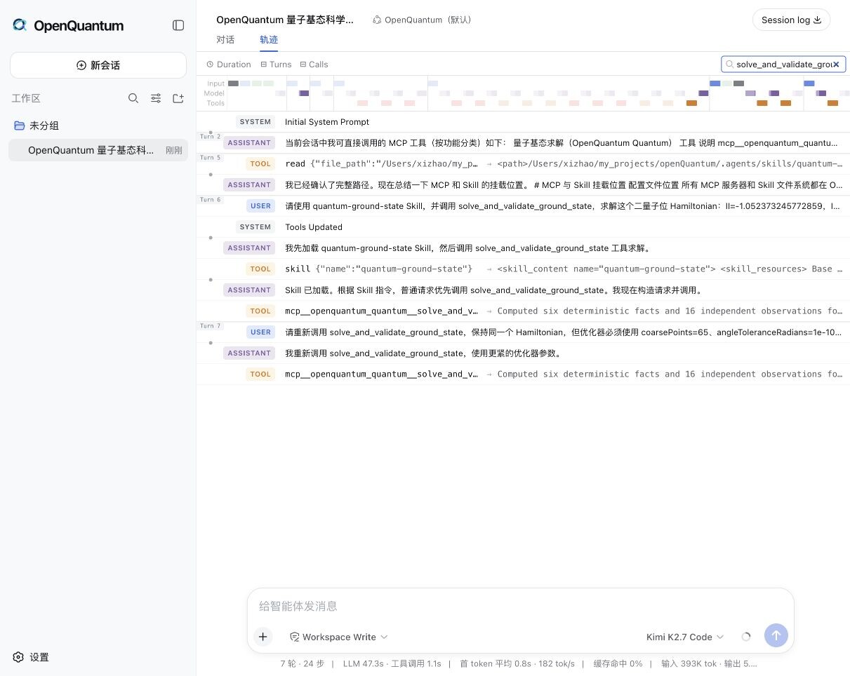 OpenQuantum Harness 量子任务执行轨迹