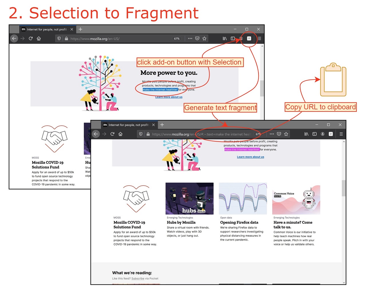 Selection to Fragment