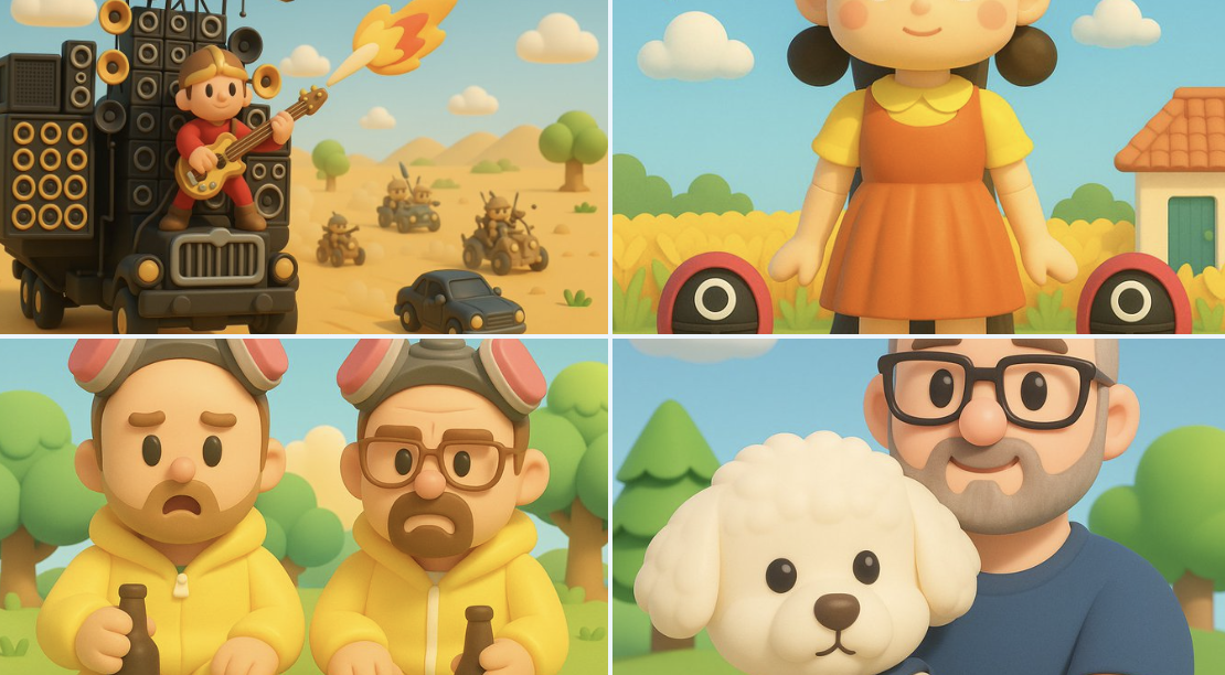 Transform this image into a Nintendo-inspired 3D cartoon style illustration. Use soft, rounded 3D shapes and clean, t…