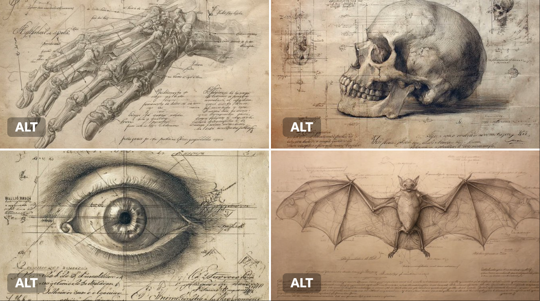 A Renaissance anatomical study of a , meticulously illustrated in fine graphite and ink cross-hatching, with transpar…
