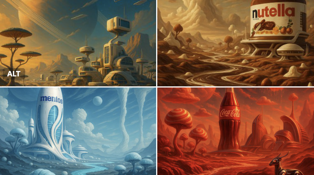 Planet , Year 3025. A distant world shaped entirely by the essence of the brand. The landscapes echo its core identit…