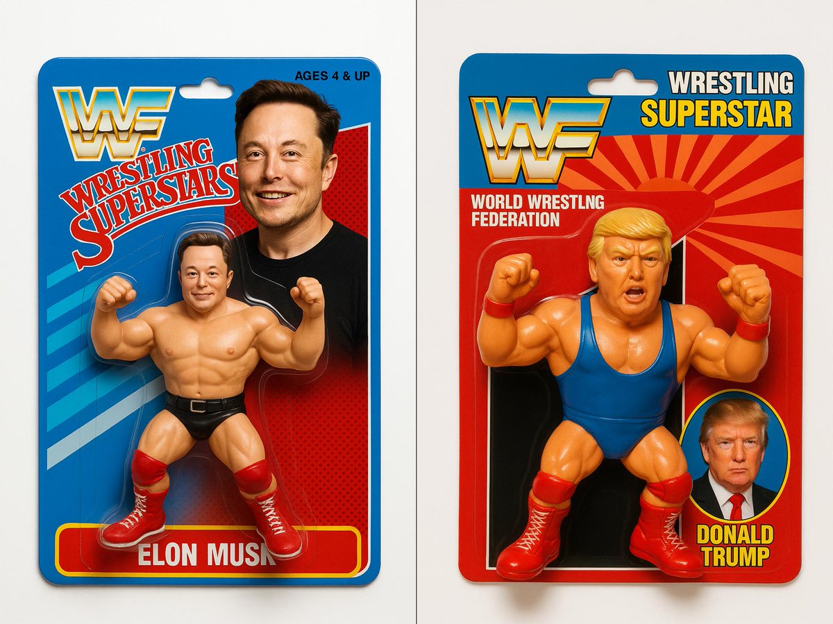 Product photography, a 1990's style WWF Wrestling Figurine package with the figurine wrestler in the package being .…