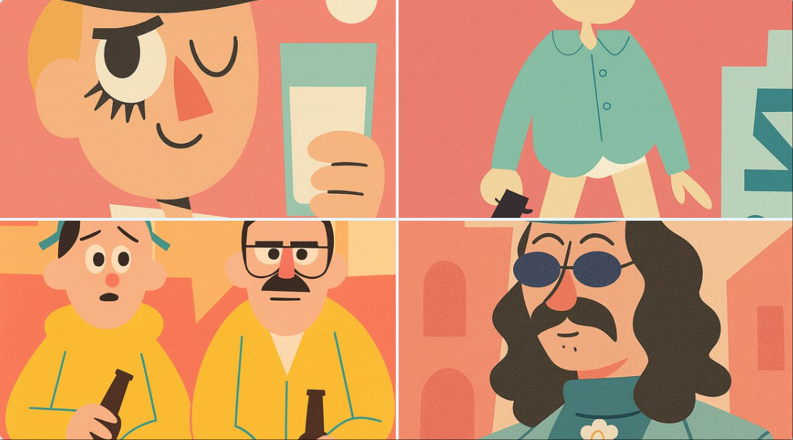 Transform this image into a Cartoon Modern Style illustration, inspired by classic UPA animation like Mr. Magoo and T…