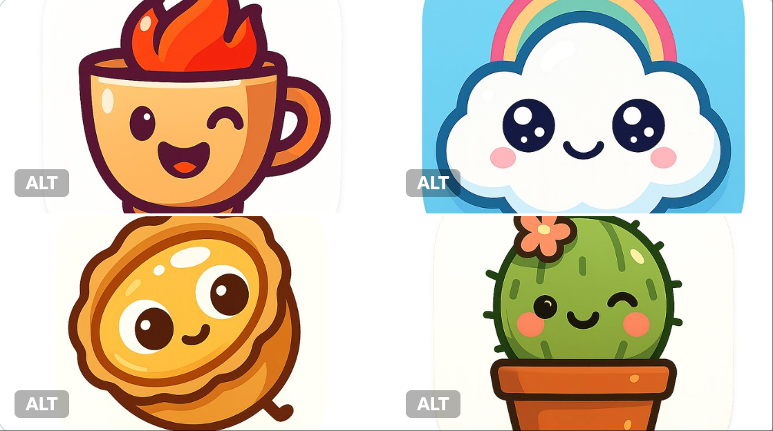 A playful and modern app icon design of a cute coffee cup character with a winking eye and smiling mouth, red-orange…