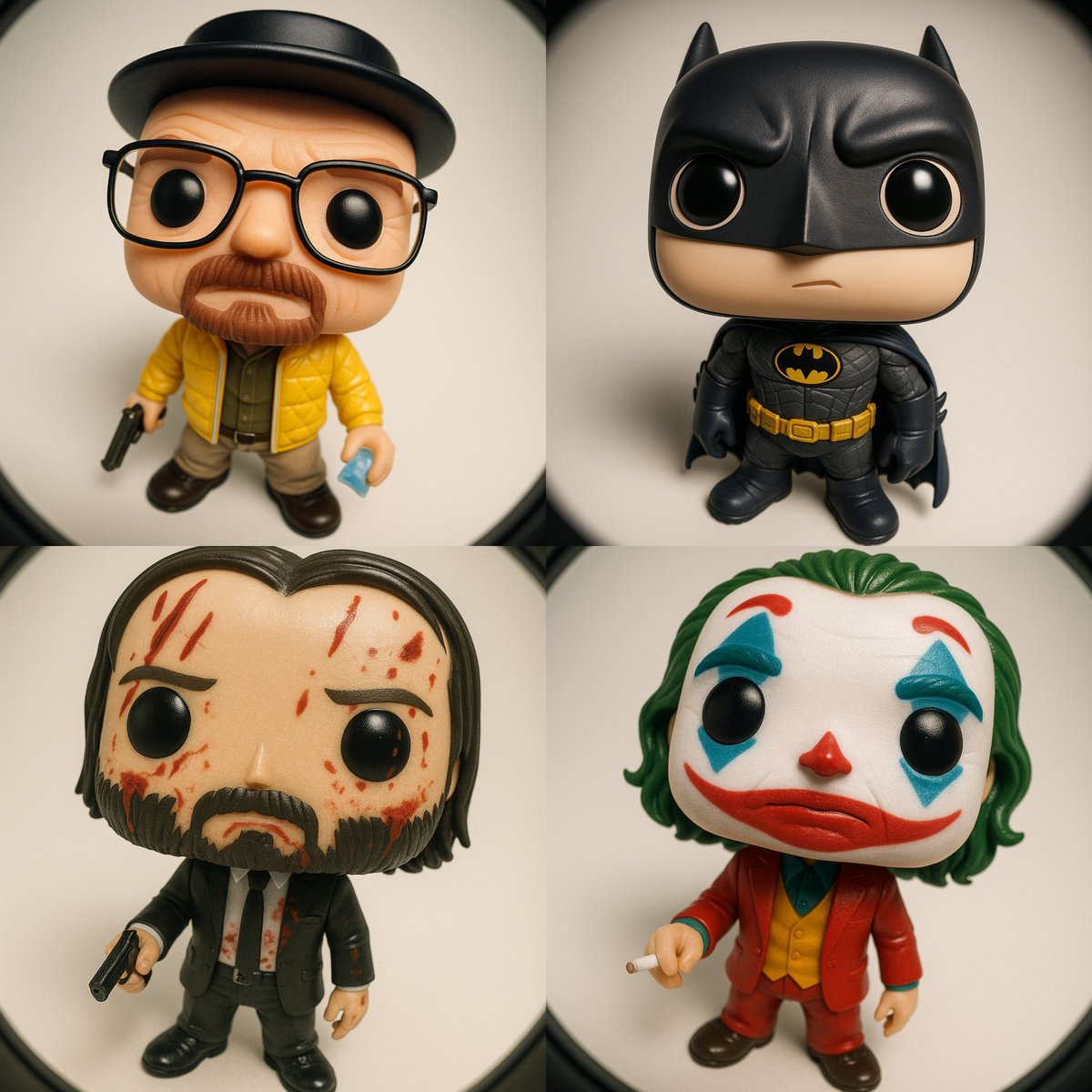 Funko Pop–style vinyl figure of Wearing the iconic outfit and accessories typically associated with , automatically m…