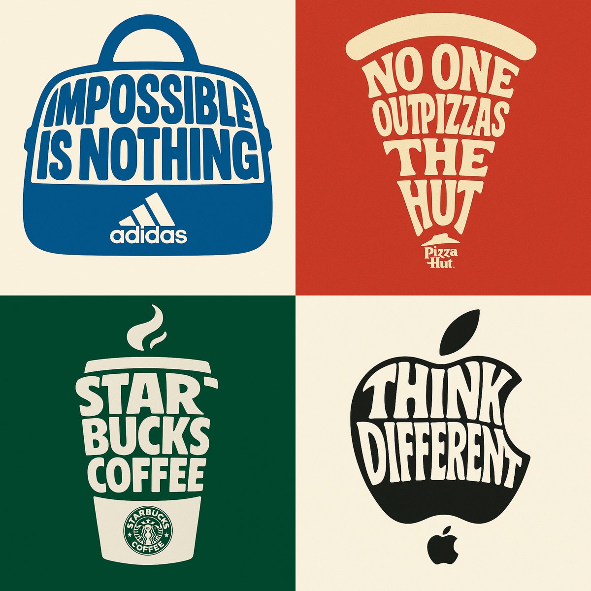 Create a typographic illustration shaped like a