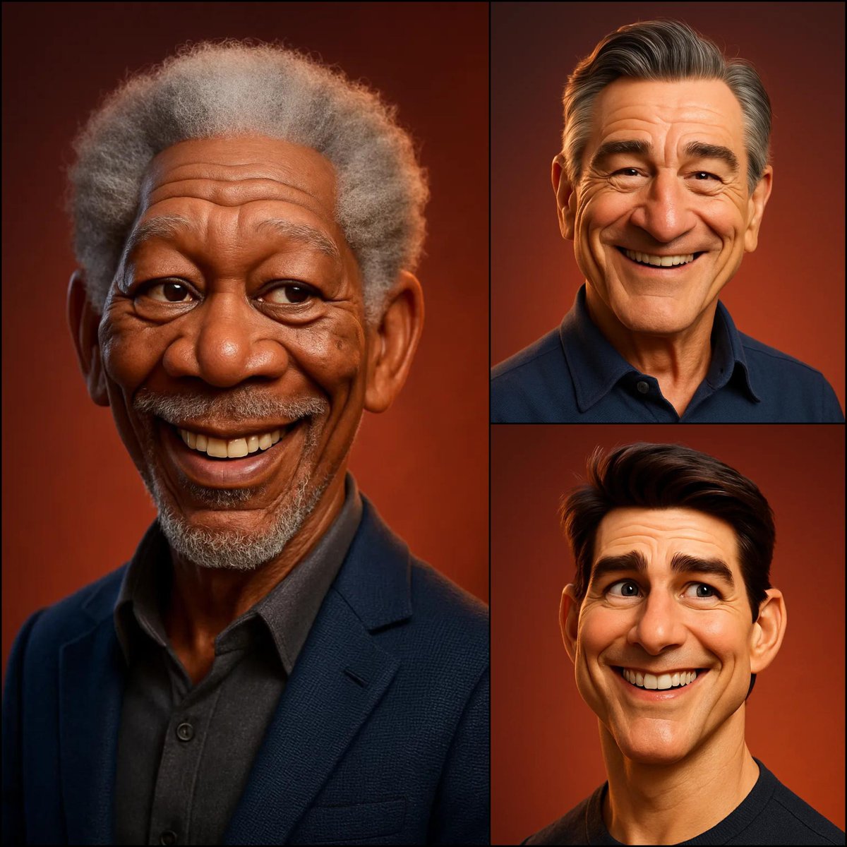 3D caricature portrait of , Pixar/DreamWorks style — expressive eyes, slightly oversized head, exaggerated ears & nos…