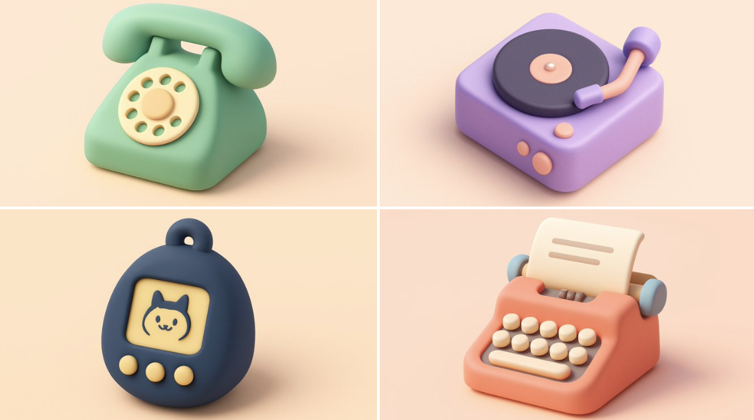 Tiny cute isometric emoji, shape, soft lighting, soft pastel colors, , 3d icon clay render, blender 3d, pastel backgr…