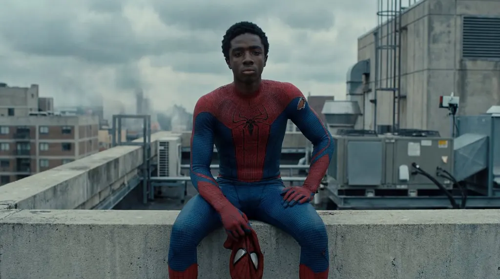 Photorealistic Superhero on Skyscraper Rooftop