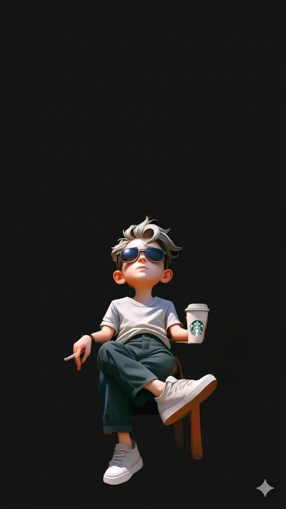 Pixar Style Cool Boy Illustration