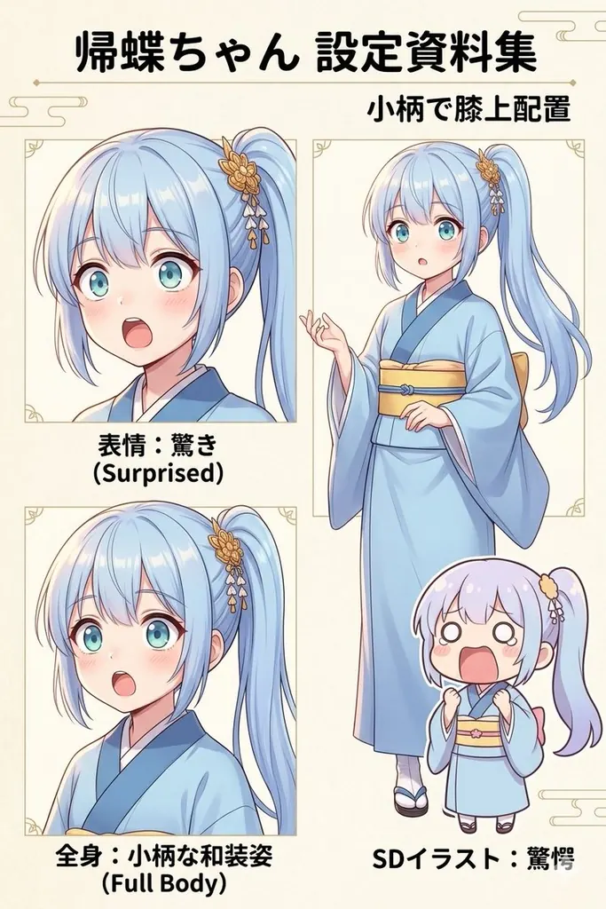 Japanese Anime Character Sheet Prompt