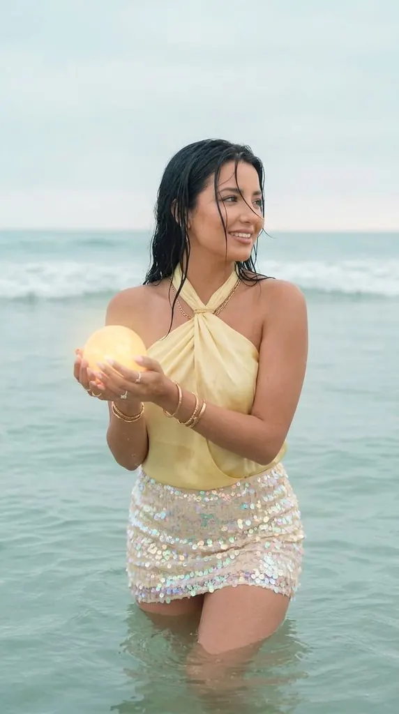 Surreal Ocean Light Gathering Portrait