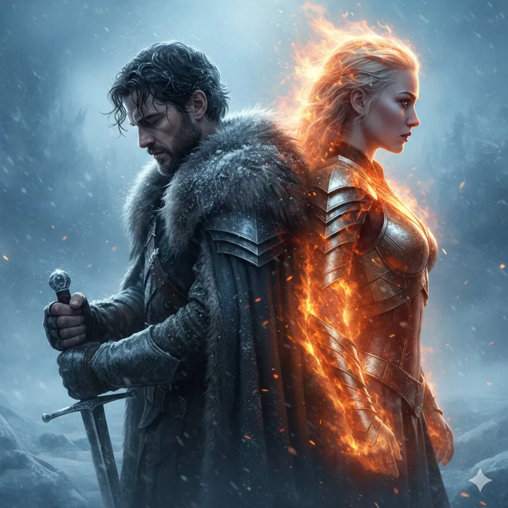 Epic Fantasy Warriors: Fire and Ice Cinematic Poster