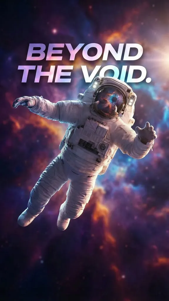 Sci-Fi Book Cover with Layered Text