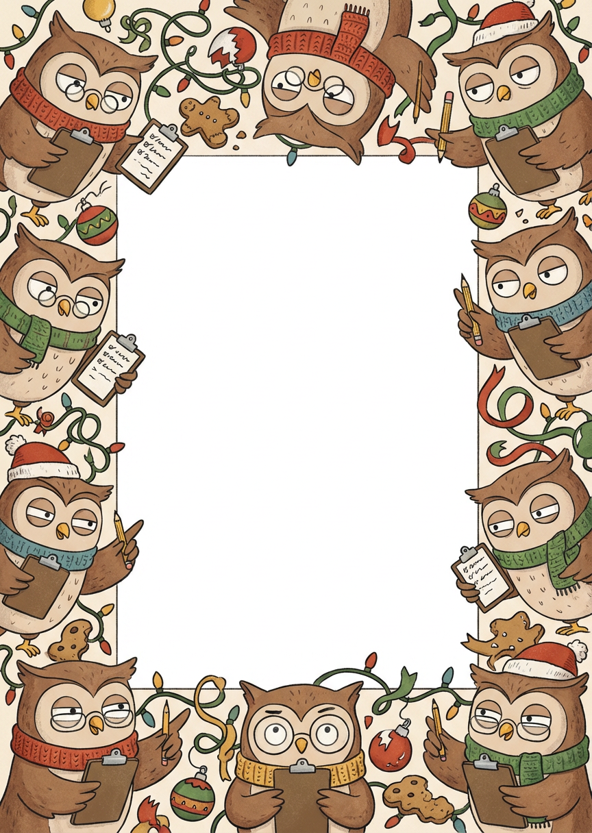 Christmas Owls · Overly Serious Frame