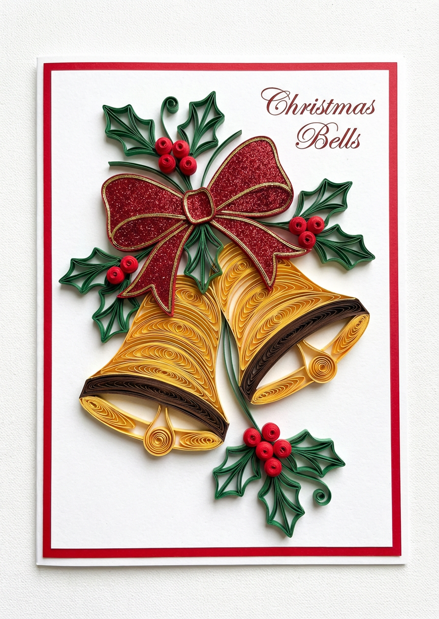 Paper Quilling Christmas Bells