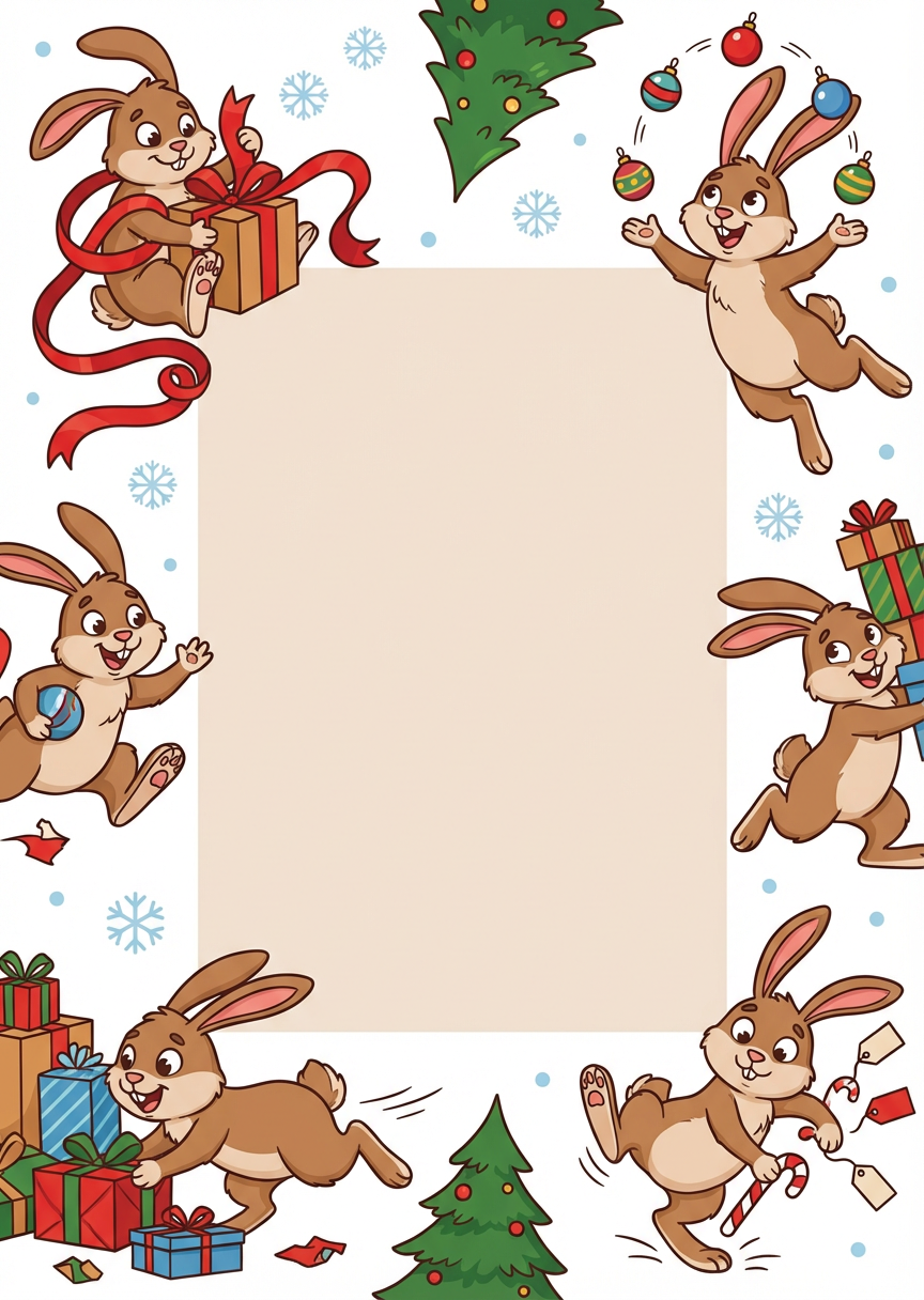 Christmas Rabbits · Hyper-Busy Frame